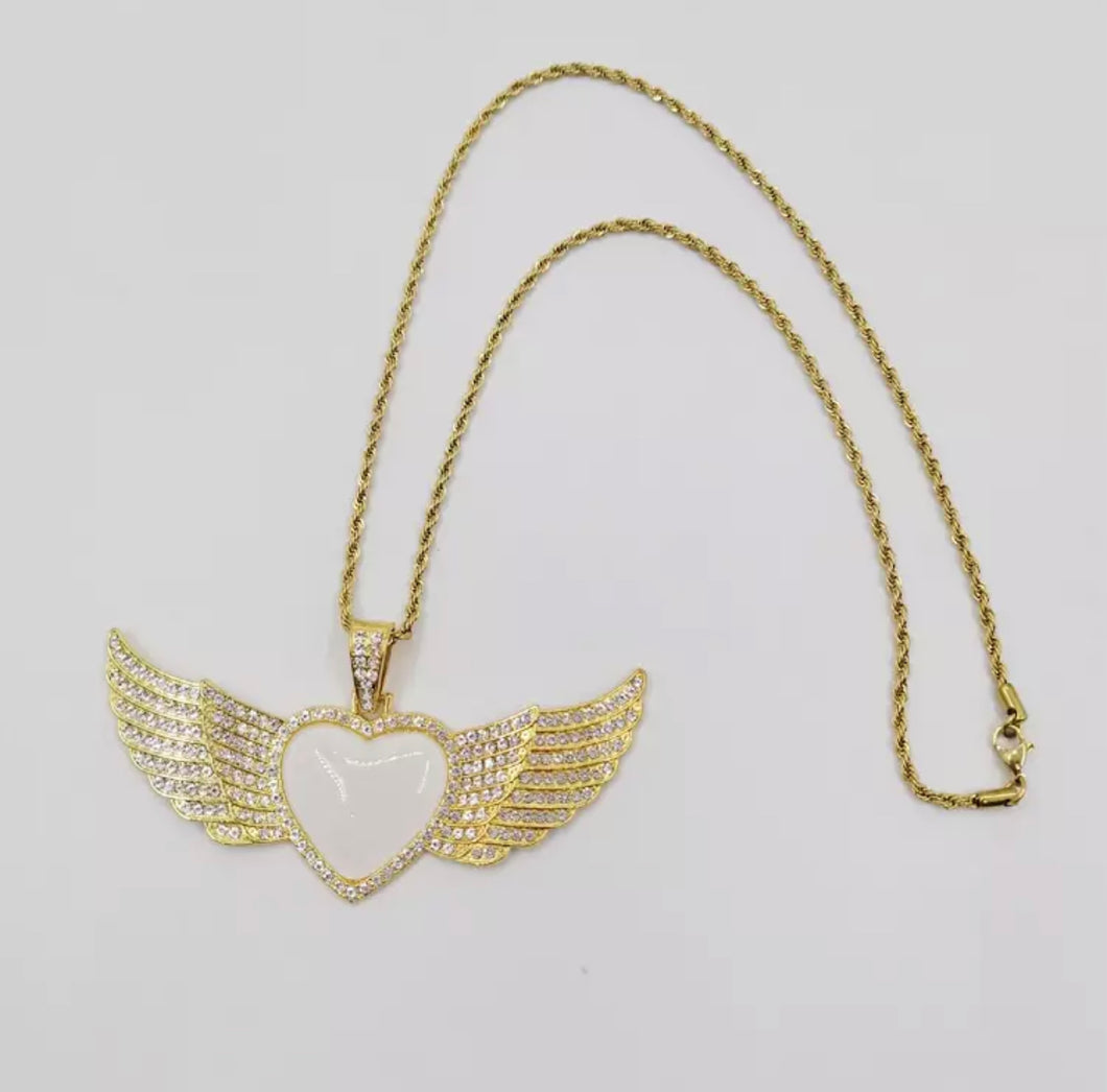 Heart/Wing Angel Pendant