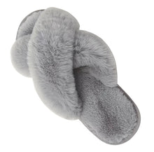 Load image into Gallery viewer, Winter Warm Crossed Fur Slippers
