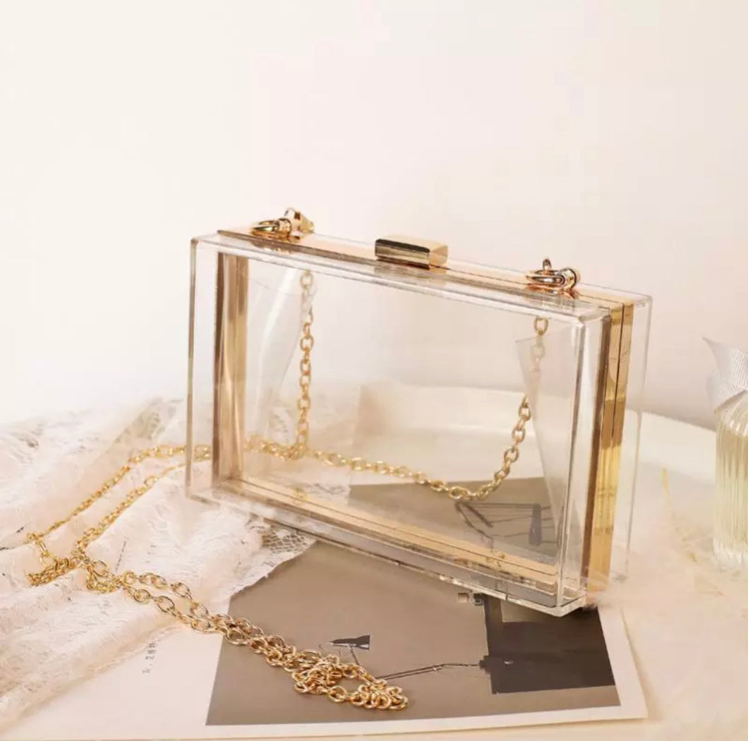 Ladies Clear Clutch Handbag