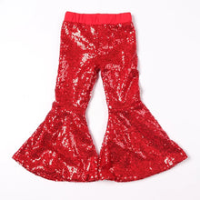 Load image into Gallery viewer, Girls Bell Bottomed Sequin Pants
